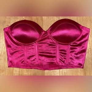 Rue21 Pink Satin Corset Top